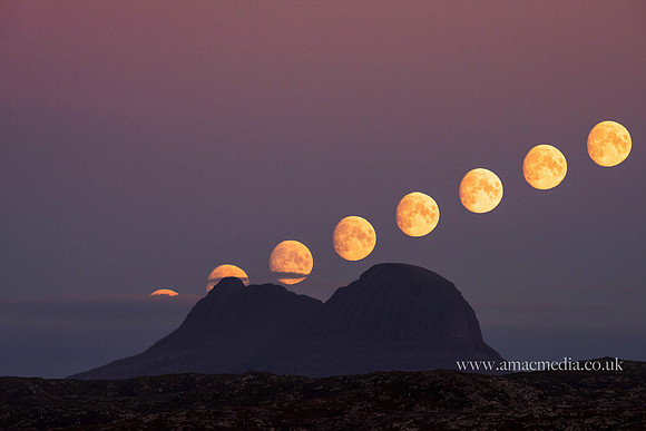 Suilven - moon rise 7